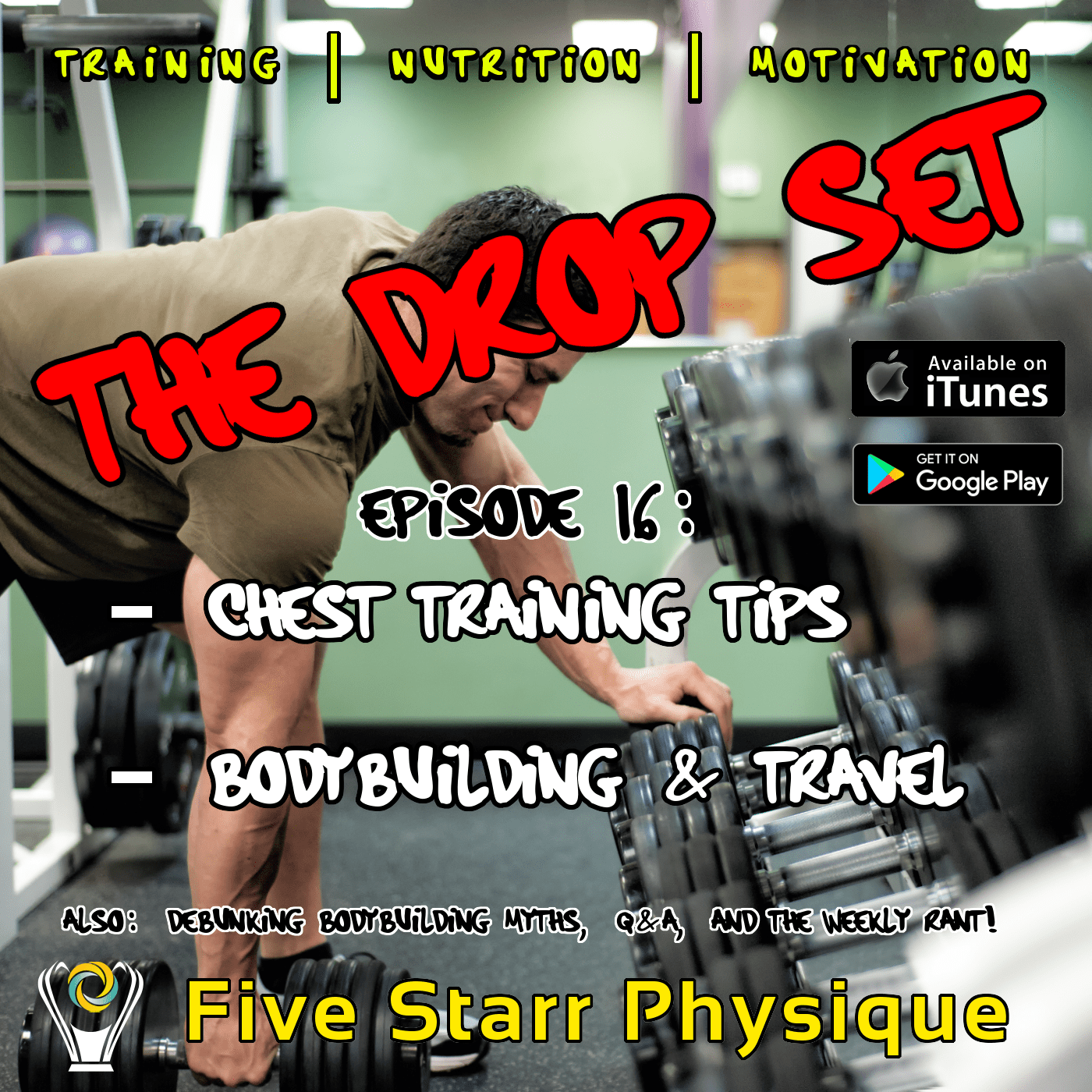 The Drop Set – Episode 16:  Chest Training Tips, Bodybuilding & Travel