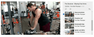 Workout playlist example from Five Starr Physique