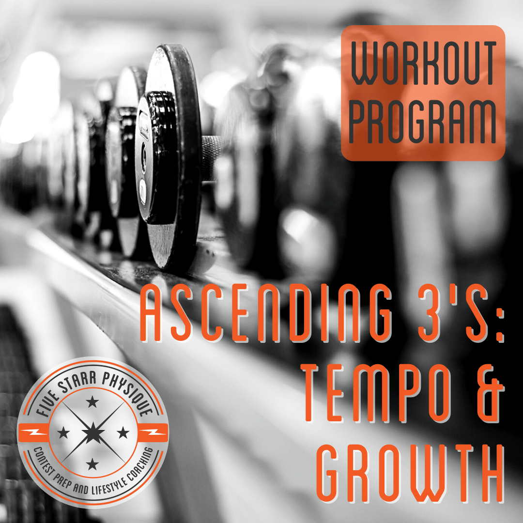 Bodybuilding Workout Programs - Ascending 3's - Tempo & Growth