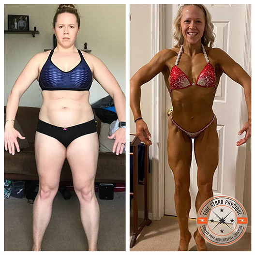 Abby started out as a body transformation client who then transitioned to contest prep